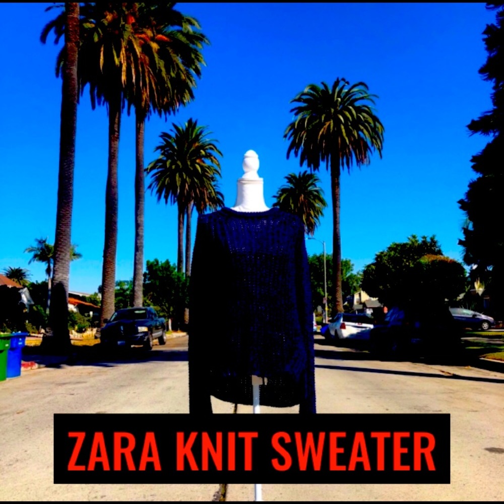 ZARA Knit sweater Medium Blue Excellent condition!